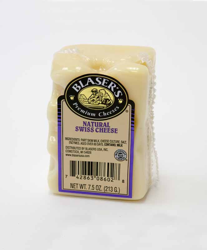 7.5 oz Blaser's Swiss Cheese - Ellsworth Cooperative Creamery